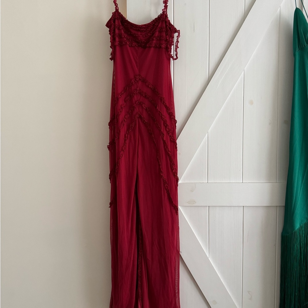 Lagaam Arabella Burgundy Dress